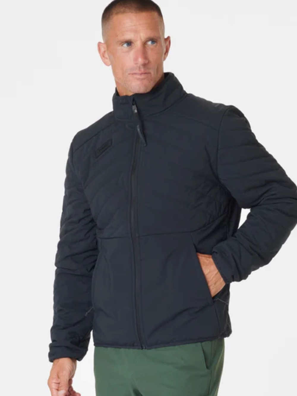 Nuch Quilted outdoor bomber Jacket - Black XL (Flaw, see last photo)